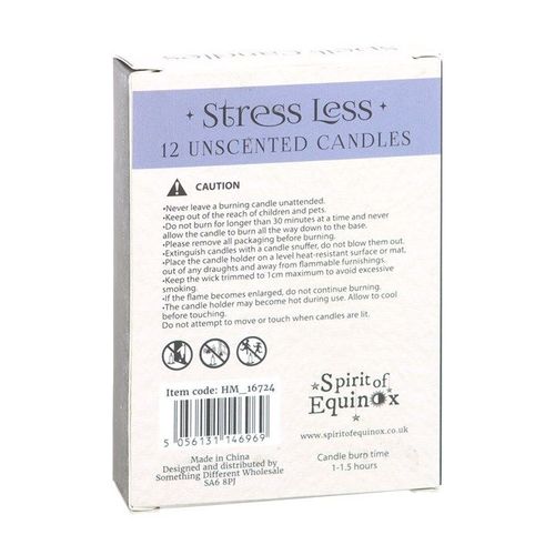 Pack of 12 Stress Less Spell Candles